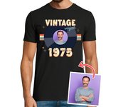 Camiseta Hombre Manga Corta camiseta vintage 1975 foto personalizable laTostadora