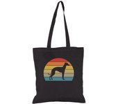 Bolsa De Tela motivo retro del amor del perro galgo laTostadora