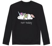 Sudadera Sin Capucha Unisex hoy no unicornio no hoy diciendo laTostadora