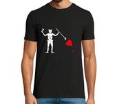 Camiseta Hombre Manga Corta enseñar barba negra de paja laTostadora