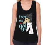 Camiseta Mujer Tirantes Loose Fit Free the galgo, tres galgos laTostadora