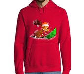 Sudadera Con Capucha Para Hombre sudadera hombre reno trineo abeto laTostadora