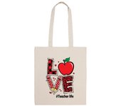 Bolsa De Tela Teacher life Love laTostadora