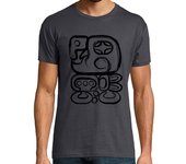 Camiseta Hombre Manga Corta Kayab Maya Symbol - Black Edition laTostadora
