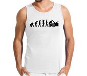 Camiseta Hombre Sin Mangas evolución mecánico de motores laTostadora