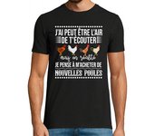 Camiseta Hombre Manga Corta Quiero humor de gallinas nuevas laTostadora