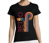 Camiseta Mujer Manga Corta 1972 retro vieja escuela vendimia laTostadora