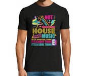 Camiseta Hombre Manga Corta diseño vintage de la vieja escuela de música house laTostadora