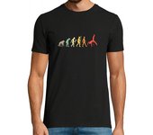 Camiseta Hombre Manga Corta regalo de artes marciales de capoeira de evolución retro laTostadora