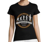 Camiseta Mujer Manga Corta Evolución Del Bombero Regalo Divertido Trabajo Bomberos laTostadora