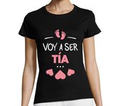 Camiseta Mujer Manga Corta Voy a ser tia laTostadora