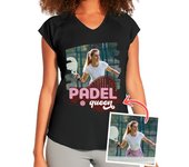 Camiseta Mujer Deportiva camiseta deportiva pádel personalizada mujer Padel queen laTostadora