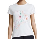 Camiseta Mujer Manga Corta símbolo de la música vintage laTostadora