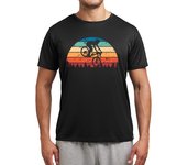 Camiseta Hombre Deportiva retro ciclismo de montaña atardecer vin laTostadora