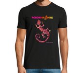 Camiseta Hombre Manga Corta Poborina Folk Trencadis Rojo laTostadora