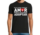 Camiseta Hombre Manga Corta No se puede comprar AMOR pero si ADOPTAR laTostadora