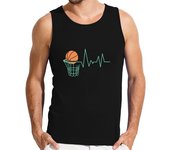 Camiseta Hombre Sin Mangas amante del baloncesto de los latidos de laTostadora