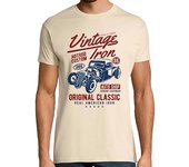 Camiseta Hombre Manga Corta Vintage Iron Hot Rod laTostadora