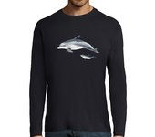 Camiseta Hombre Manga Larga Camiseta manga larga hombre Delfín mular (Tursiops truncatus) laTostadora