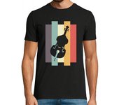 Camiseta Hombre Manga Corta violonchelo retro violonchelista orques laTostadora