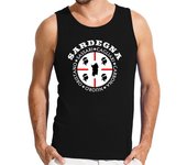 Camiseta Hombre Sin Mangas Camiseta de recuerdo de Cerdeña con map laTostadora