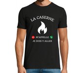 Camiseta Hombre Manga Corta la estación de bomberos me llama humor laTostadora