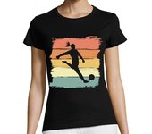 Camiseta Mujer Manga Corta fútbol retro vintage para amantes del f laTostadora