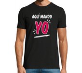 Camiseta Hombre Manga Corta AQUÍ MANDO YO, camiseta hombre laTostadora