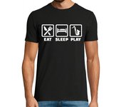 Camiseta Hombre Manga Corta comer saxofon de dormir laTostadora