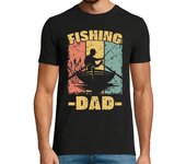 Camiseta Hombre Manga Corta papá pescador retro laTostadora