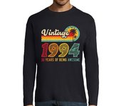 Camiseta Hombre Manga Larga regalo de cumpleaños número 30 vintage laTostadora
