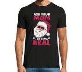Camiseta Hombre Manga Corta pregúntale a tu mamá si soy santa claus laTostadora