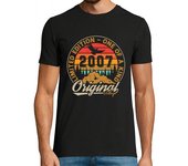 Camiseta Hombre Manga Corta 18 años 2007 vintage cumpleaños retro laTostadora