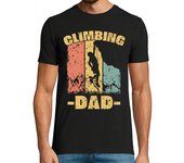 Camiseta Hombre Manga Corta escalada papá retro laTostadora