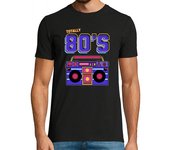 Camiseta Hombre Manga Corta vintage totalmente 80s disco música rad laTostadora