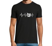 Camiseta Hombre Manga Corta Drum Heartbeat Rock Drummer Gift Idea laTostadora