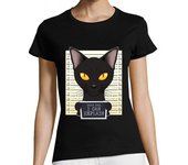 Camiseta Mujer Manga Corta gato bombay papá yo querido papá puedo laTostadora