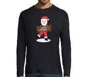 Camiseta Hombre Manga Larga Merry Christmas camiseta Navidad manga larga hombre laTostadora