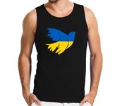 Camiseta Hombre Sin Mangas signo de la paz paz para ucrania laTostadora