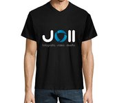 Camiseta Hombre Cuello Pico JOII Camiseta Chico pico - Negra laTostadora