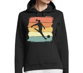 Sudadera Con Capucha Para Mujer fútbol retro vintage para amantes del f laTostadora