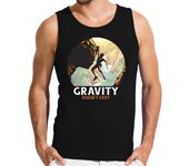 Camiseta Hombre Sin Mangas cita de gravedad de escalada de montaña laTostadora