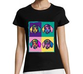Camiseta Mujer Manga Corta amante de los perros yo perro salchicha laTostadora