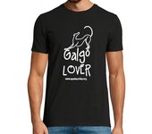 Camiseta Hombre Manga Corta GALGO LOVER CHICO LETRA BLANCA laTostadora