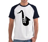 Camiseta Hombre Estilo Béisbol saxofón laTostadora