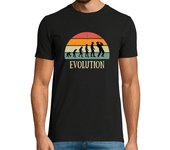 Camiseta Hombre Manga Corta evolución saxofón hombre humor laTostadora