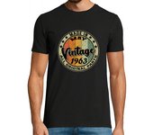 Camiseta Hombre Manga Corta hecho en mayo vintage 1963 todas las piezas originales laTostadora