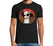 Camiseta Hombre Manga Corta camello de alpaca retro con gafas de so laTostadora