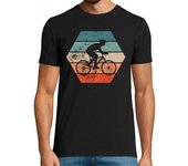 Camiseta Hombre Manga Corta bicicleta ciclista retro laTostadora