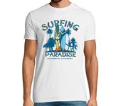 Camiseta Hombre Manga Corta Camiseta Surfera Surfing California Retro Surf laTostadora